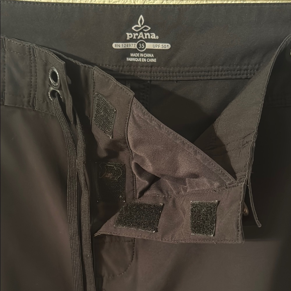 Prana Men's Board Shorts, Black, Used, Size 35 - Picture 6 of 8